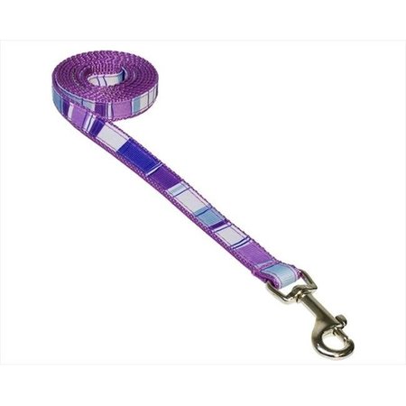 SASSY DOG WEAR Sassy Dog Wear STRIPE-PURPLE-MULTI1-L 4 ft. Stripe Dog Leash; Purple - Extra Small STRIPE-PURPLE/MULTI1-L